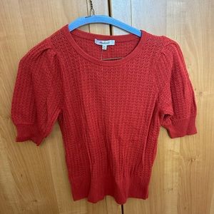 Madewell Pointelle Puff-Sleeve Sweater Tee